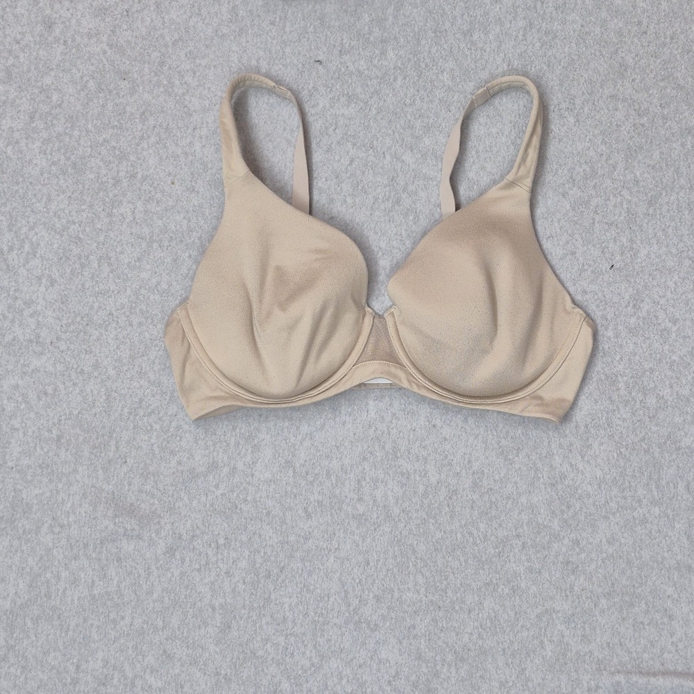 Vanity Fair Women Bra 36D Beige T Shirt Underwired Strap Adjustable